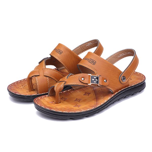 

herren slide beach sandals-men da sandalle rasteira rubber playa homme vietnam sandales sandale piel 2020 summer sandalet para, Black