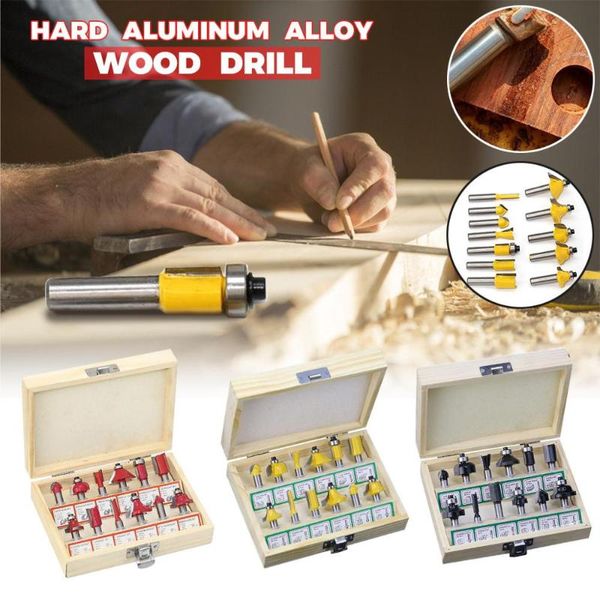 

12pcs/set alloy woodworking milling cutters shank carbide router bit for wood cutter engraving cutting tools cd