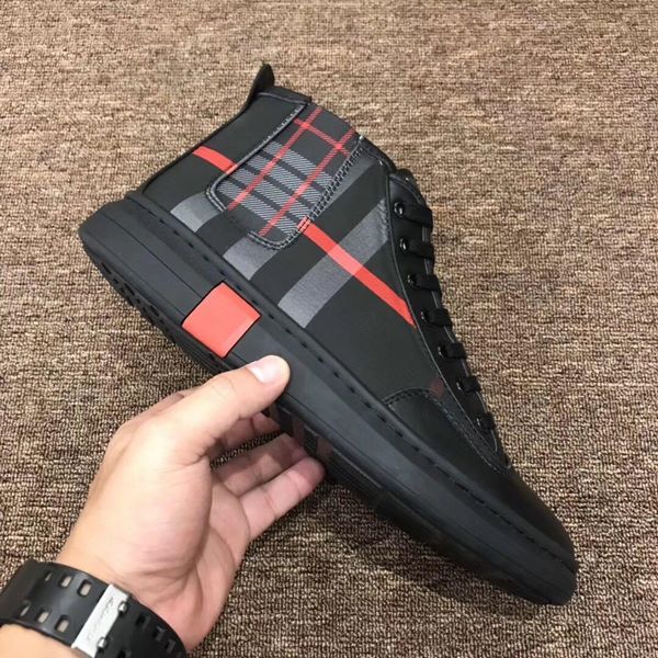 

new4 luxury high men's casual shoes fashion breathable sports shoes outdoor comfortable travel shoes original box packaging zapatos hom, Black