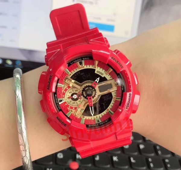 

new arrival iron mens watches 2020 selling g style outdoor multifunction quartz wristwatches fashion men's led military sports watches, Slivery;brown