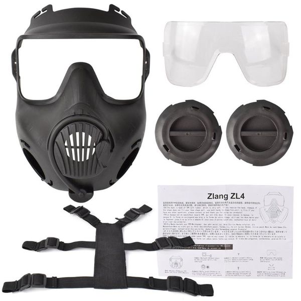 

harmful gases protection mask outdoor riding mask tactical gas riding water bomb paintball army fan equipment, Black