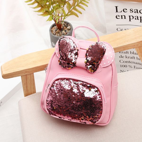 

2019 new mini laser kids bag sequin school bags pu children's backpack holographic school backpack for girls mochila escolar