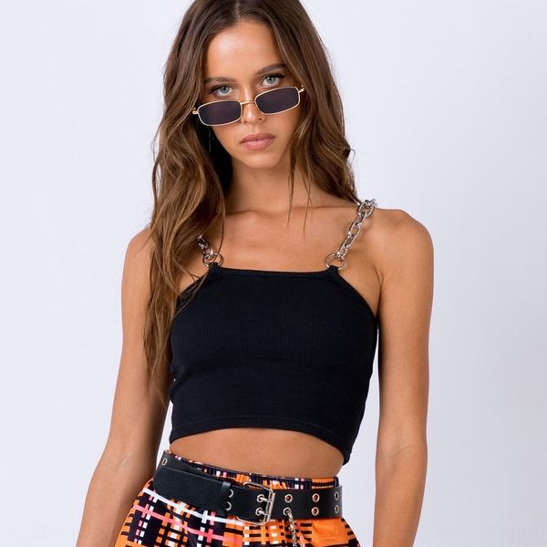 

2019 women's new style iron camisole chain sling navel short 2019 women's new style iron camisole vest chain sling navel vest shor, Camo