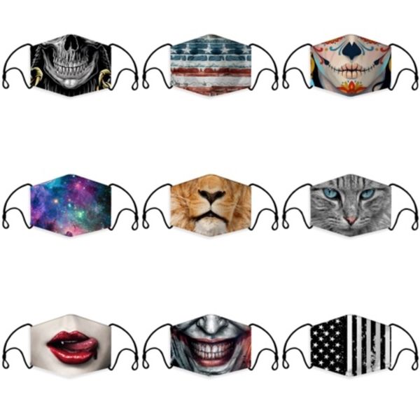 

deaf-mute transparent face mask camouflage washable reusable masks anti dust antifog earloop clear designer mask 12styles rra3298#856