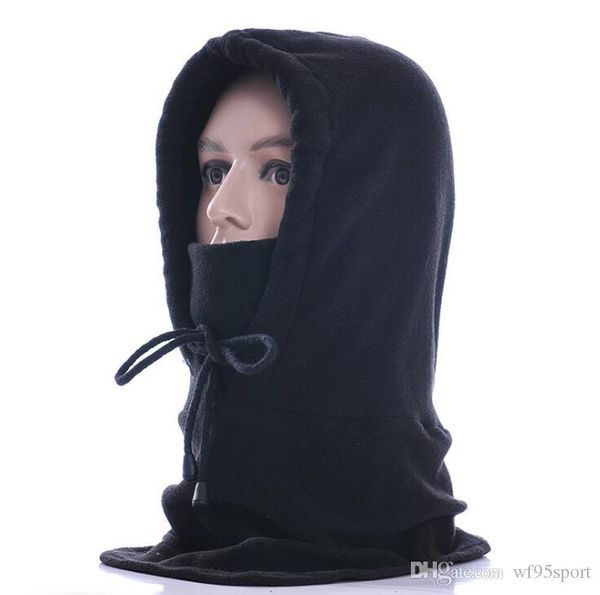 

outdoor sports cold winter hooded scarves thickening warm winter hat full face for ski bicycle and snowboard sport cs mask caps fas