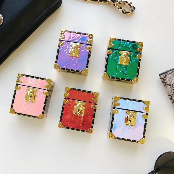 

2020 new wholesale fashion airpods cases for airpods 1/2 pu cover fashion anti lost hook clasp keychain for airpod case