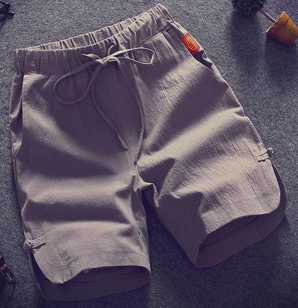 

men's shorts men chinese style 2021 summer fashion thin and light male casual teenage boy linen cotton black white gray, White;black