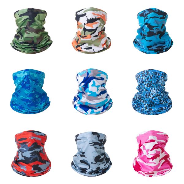 

new ice fishing scarf camouflage magic scarf face neck hiking uv protection dustproof gaiter cycling bandana face mask#506#330, Black