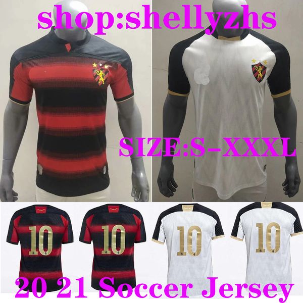 

large size :s-xxxl 20 21 sport club do recife soccer jerseys 2020 2021 men home away hernane sander yago luan artur augusto football shirt, Black;yellow