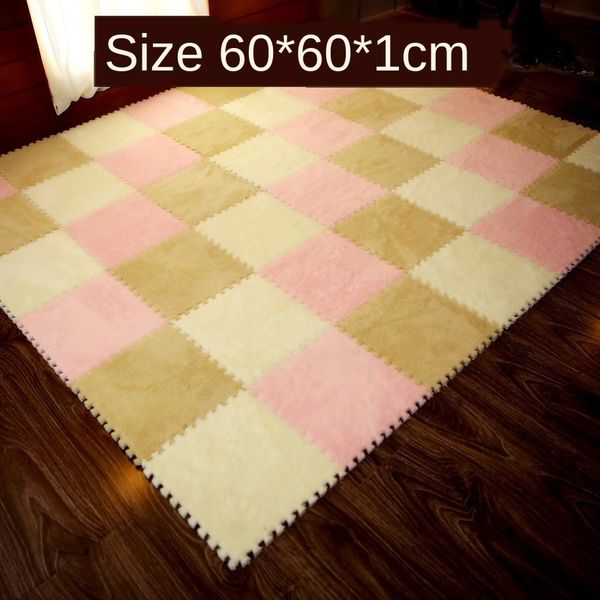 

bedroom baby climbing stitching floor suede foam mat puzzle jigsaw carpet carpet 60*60 climbing mat