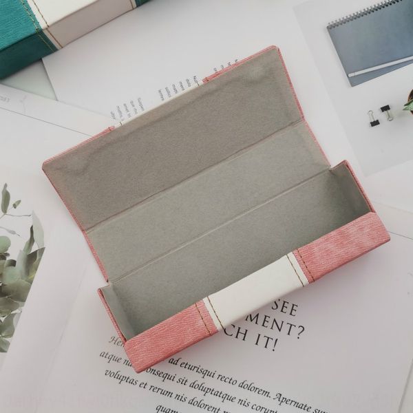 

blister case case small square myopia storage glasses frame storage box leather glasses box, Blue