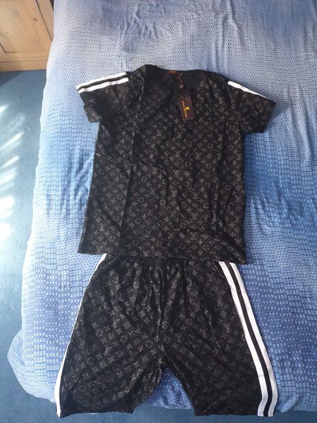 

hip hop sets mens tracksuit men short suits summer brand mens jogger suits tshirt + short pants set sporting suit, Gray