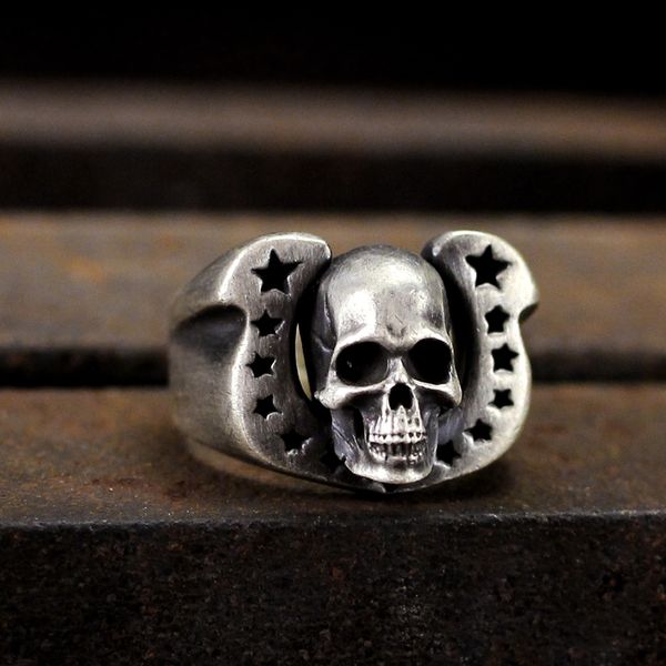 

cool mens fashion vintage punk 316l stainless steel ring skull rings party biker jewelry size 7-13, Silver