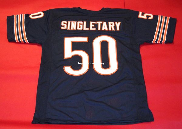 

retro #50 mike singletary custom mitchell & ness jersey bule mens stitching s-5xl,6xl football jerseys running, Gray
