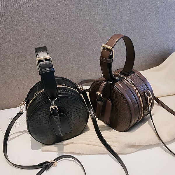 

fashion small round bag 2020 summer new cross-body bag solid color small handbag shoulder zipper handbag mobile phone bag