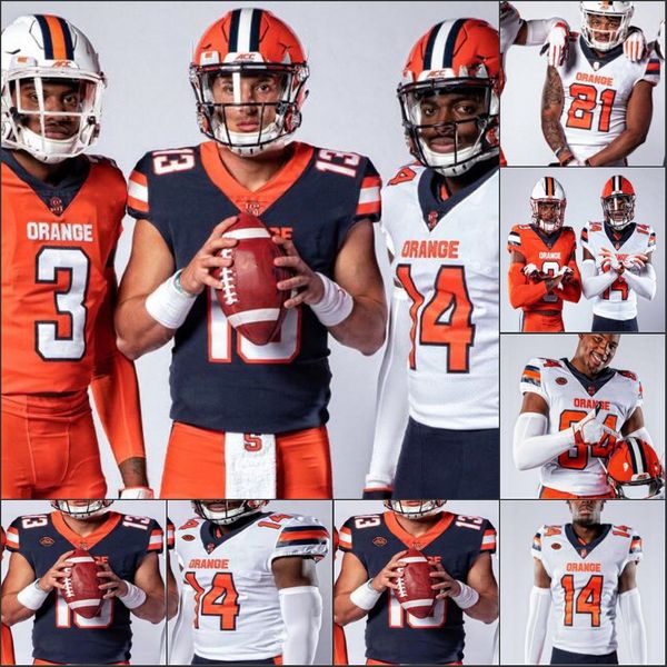 

custom syracuse orange ncaa college football stitched jersey moe neal tommy devito sean riley chris slayton jamal custis eric dungey joe mor, Black