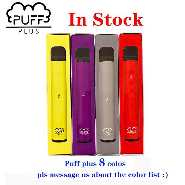 

Новые Puff Плюс в наличии Одноразовые Vape Батарея Pod Starter Kit 550mAh Батарея батарея 3,2 мл картридж Vape высокое качество упаковки съестное