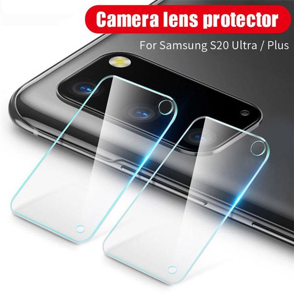 Para Galaxy S20 Além disso Camera Lens Protector fina e transparente Limpar Camera HD vidro claro Ultra temperado para Samsung S20 Ultra s10 S9 Nota 10 9