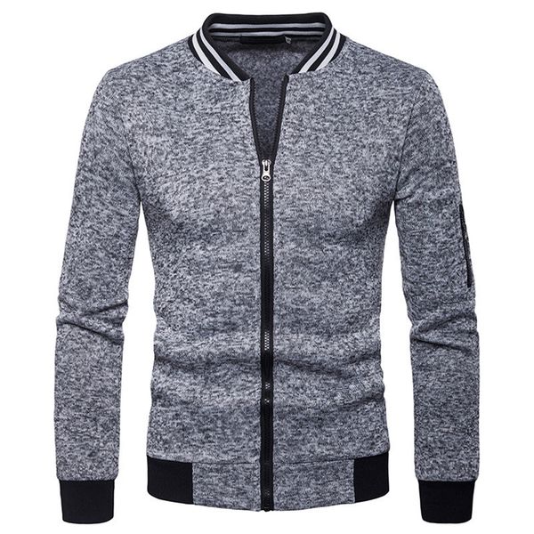 

mens autumn panelled jacket o-neck long sleeve slim fit coat male zipper cardigan jacket, Black;brown