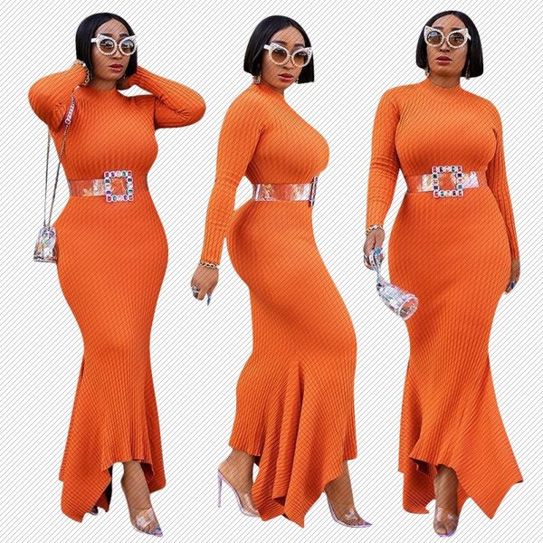 

w8238 amazon independent station cross-border womens fashion casual solid color pit dress fishtail skirt, White;black