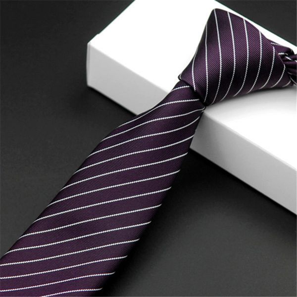 

scst brand cravate white striped print purple mens wedding neckties slim necktie new skinny silk ties for men tie gravata cr058, Black;gray