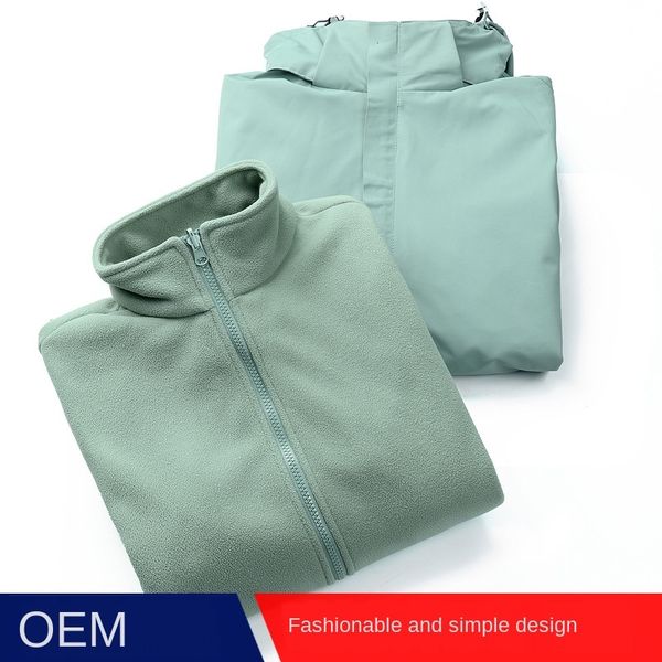 

winter couple jacket three-in-one detachable men's and women's outdoor outdoor clothing mountaineering clothing cold-proof jacket, Blue;black