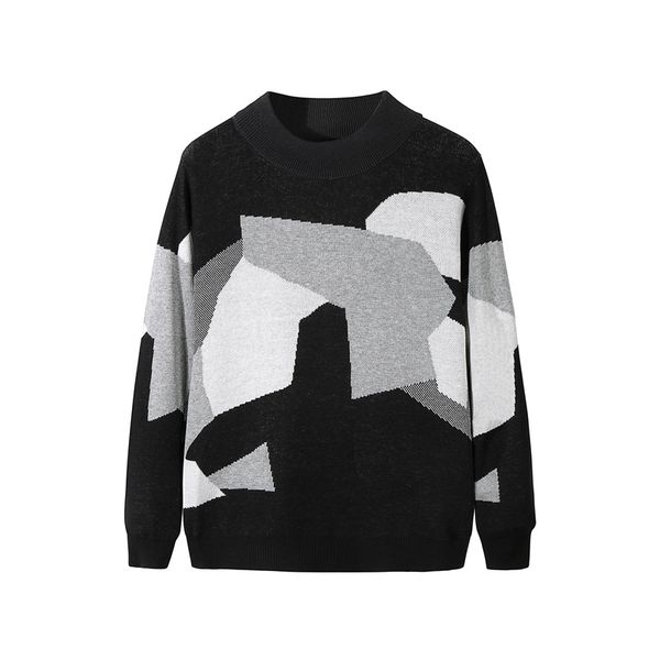 

pullover cotton sweater men casual oversize korean fashion clothing long sleeve knitted sweater winter warm clothes men black, White;black