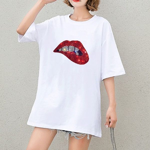 

женская мода футболка девушка вскользь diy футболки sexy lips шаблона печать lady тройники новых короткие рукава для женщин горячего продава