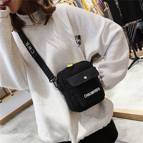 

25 small women canvas messenger bag women pure color casual tote outdoor bag canvas handbag zipper shoulder bag female handbag purses
