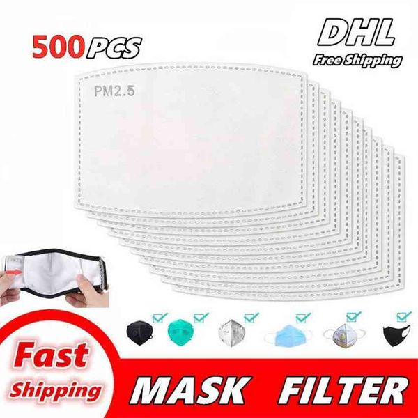 

DHL 3-7 days to US 5 Layer Adult Child Disposable Mask Pads Insert Protective Filter Mat Mouth Masks Replaceable Filters PM2.5 Mask Pad