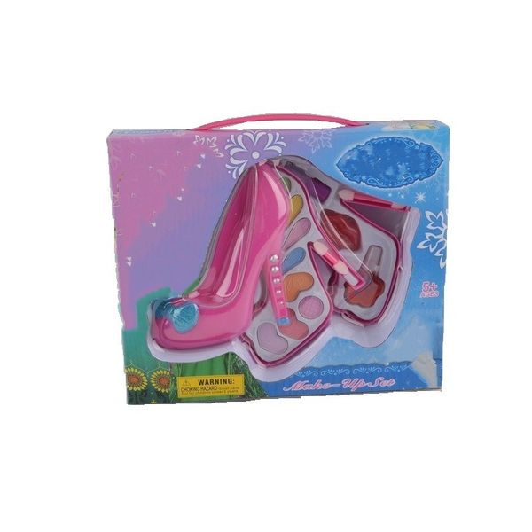 

2 layer high heel style non toxic safety and easy washable educational toys childrens pretend makeup kit for 7- year -olds