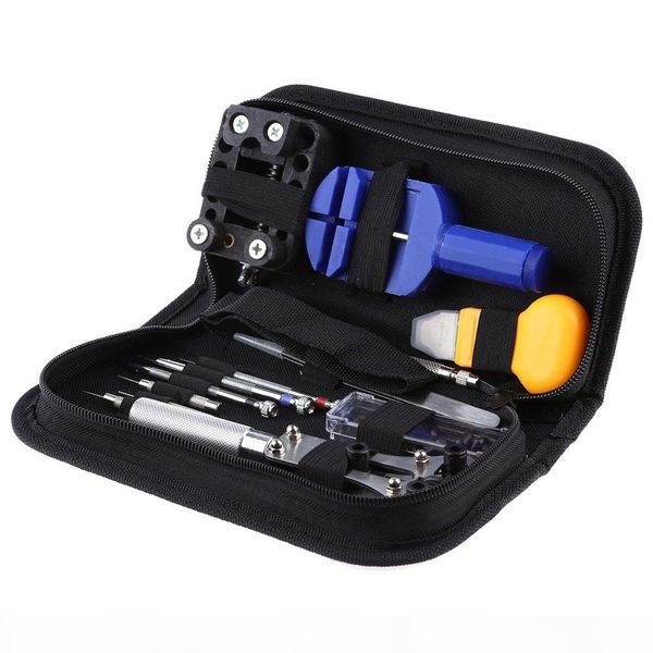 

wholesale-13pcs watch repair tool kit set watch case opener link spring bar remover screwdriver tweezer watchmaker dedicated device
