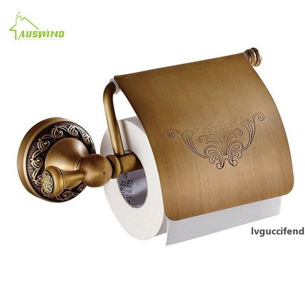 

european antique toilet paper holders brass carved toilet paper holder gold pvd ti flower bathroom accessories products t200425