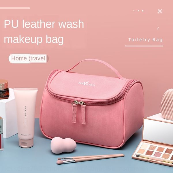 

korean style travel pu portable storage cosmetic cosmetic bag women's multi-function washing and storage bag