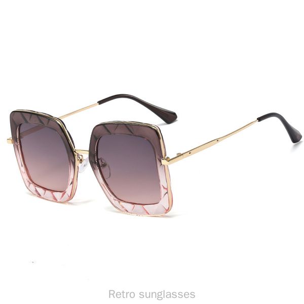 

2020 new retro square sunglasses women men brand designer black frame mirror sun glasses uv400 with box fml, White;black