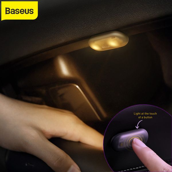 

baseus car interior light 2pcs portable led magnetic touch led work light inspection lamp for storage boxes,doors