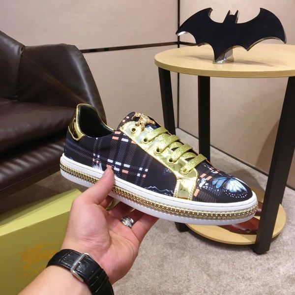 

new fashion wild sports shoes printing casual outdoor comfortable breathable men's shoes original box packaging fast delivery, Black