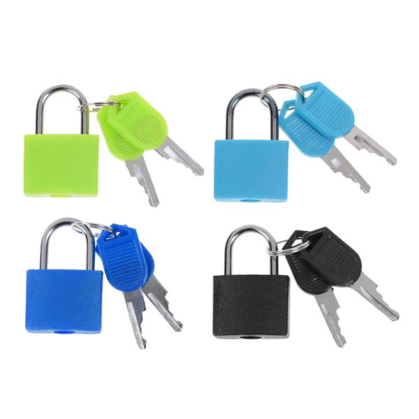 

4шт мини стали padlock чемодан daily travel навесной замок с 2 ключами
