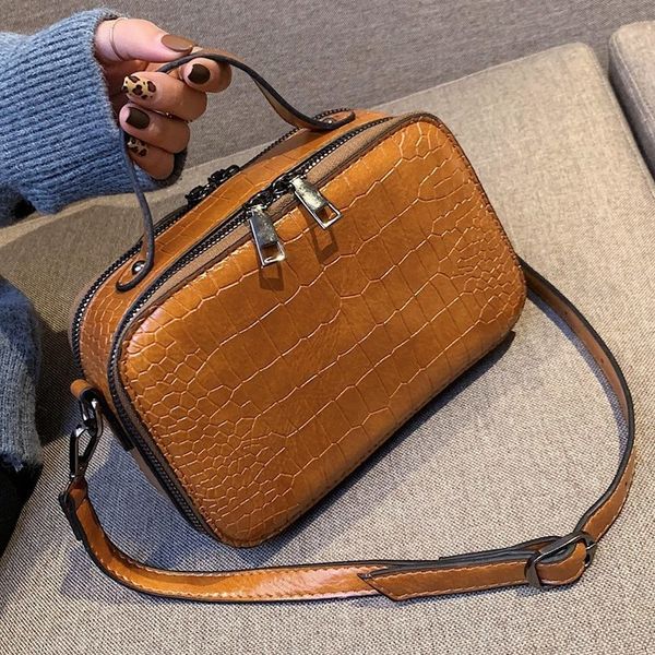 

bags for women zipper 2020 new style stone pattern square crossbody bag fashion handbags with single shoulder slant bag