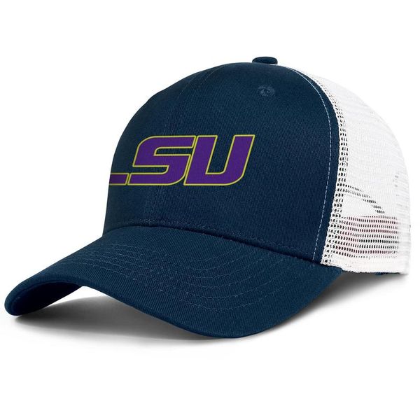 

lsu tigers mens and women adjustable trucker meshcap fitted blank team trendy baseballhats football basketball coconut tree logo usa, Blue;gray