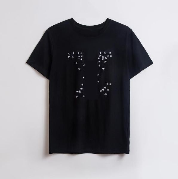 

20ss французская марка men new tshirts лето письмо embroiery тис топы женщин пара активные моды с коротким рукавом топы высокое качество, White;black