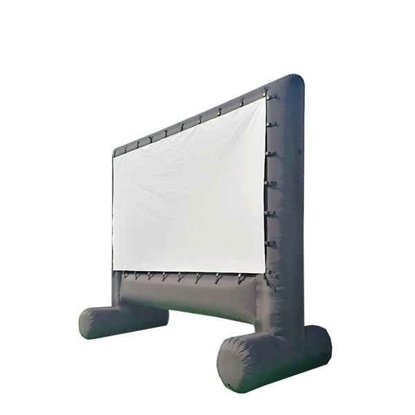 

standing outdoor air projection screen balloon inflatable movie screen theater product model with removable screen