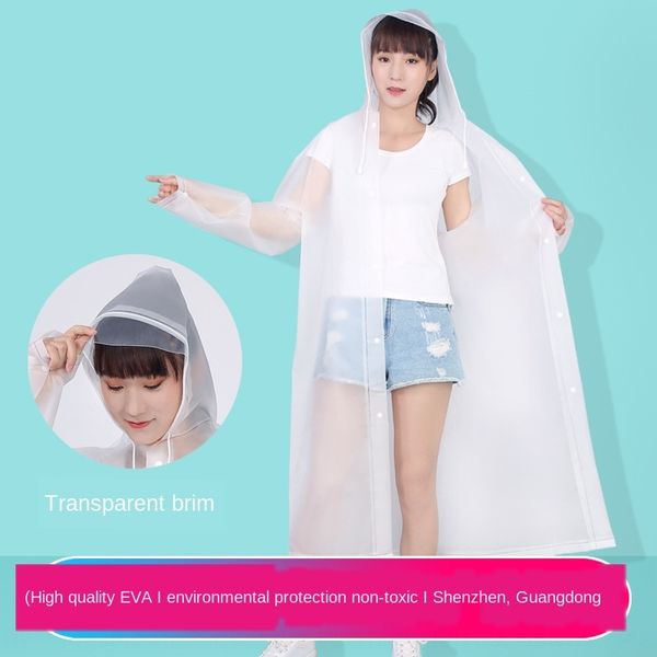 

ktwng big raincoat men's and women's poncho full body transparent bag cloak cloak schoolbag thickened environmental protection chi, Black