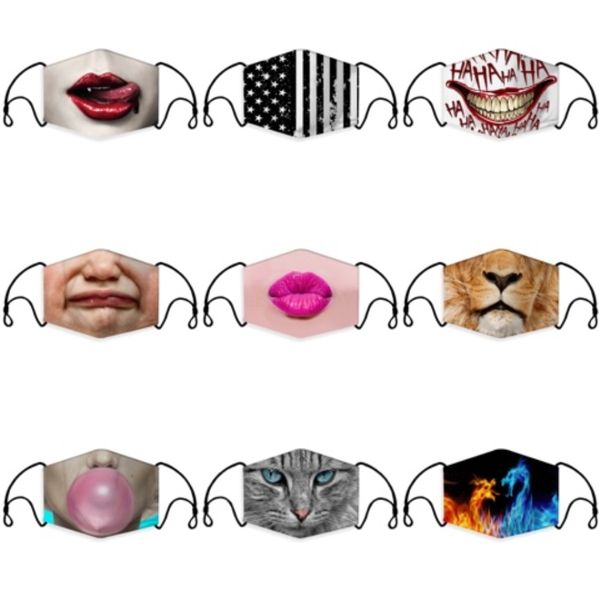 

face mask designer mask washable anti-dust dustproof riding cycling men and women outdoor sports print mouth cotton masks fy9048#599