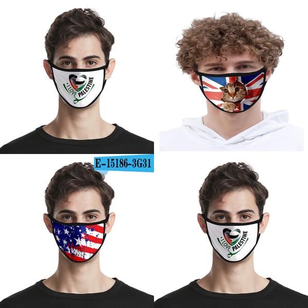 

most popular reusable washable cotton face mask ear loop digit printed designer face mask soft muffle anti dust mask fy9121 mywjqq ax