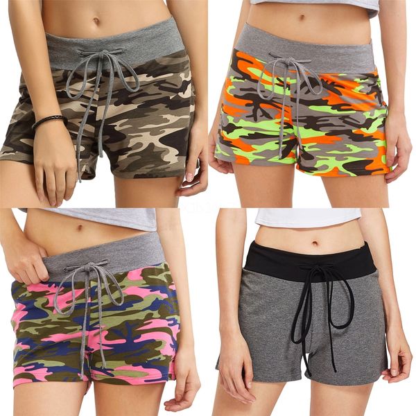 

горячие женщины смесь лето короткие штаны contrast binding side split эластичный пояс лоскутная casual beach party шорты # 1861, White;black