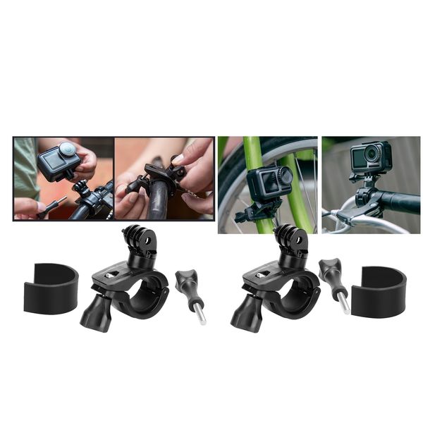

2 pieces 360 deg bike handlebar mount camera holder for dji osmo action