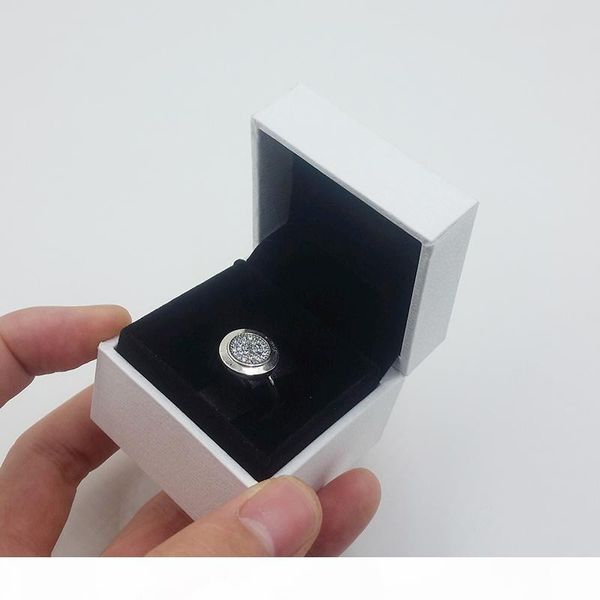 

j luxury new women jewelry s925 sterling silver cz diamond rings with original box women 's wedding ring fit pandora ring, Golden;silver