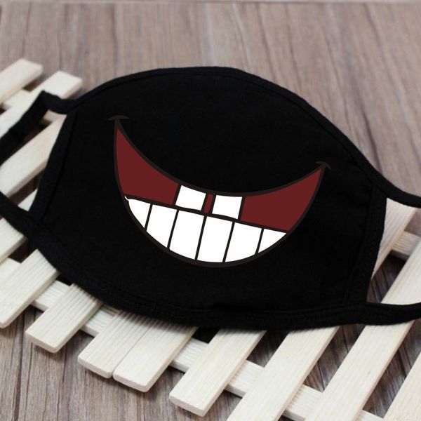 

party anime cute bear mask kids fun fancy dress lower half face mouth muffle mask reusable dust warm windproof cotton mask black white