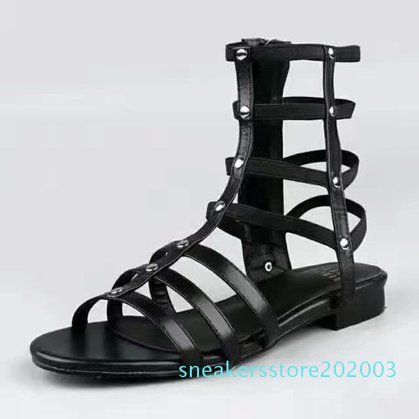 

2020 selling women flat sandals shoes office lady casual black soft lather flat shoes girls summer holiday beach sandals s03